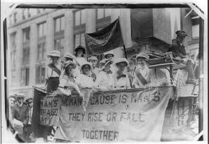 New_York_Fair,_Yonkers,_1913_float Suffragette Float, New York 1913 Courtesy Wikipedia