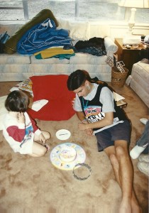 My eldest playing pretty princess with his youngest cousin